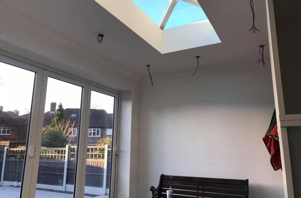 home extension from the inside