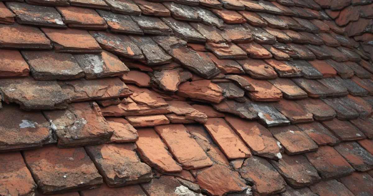 roof tiles slip or crack