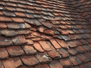 roof tiles slip or crack